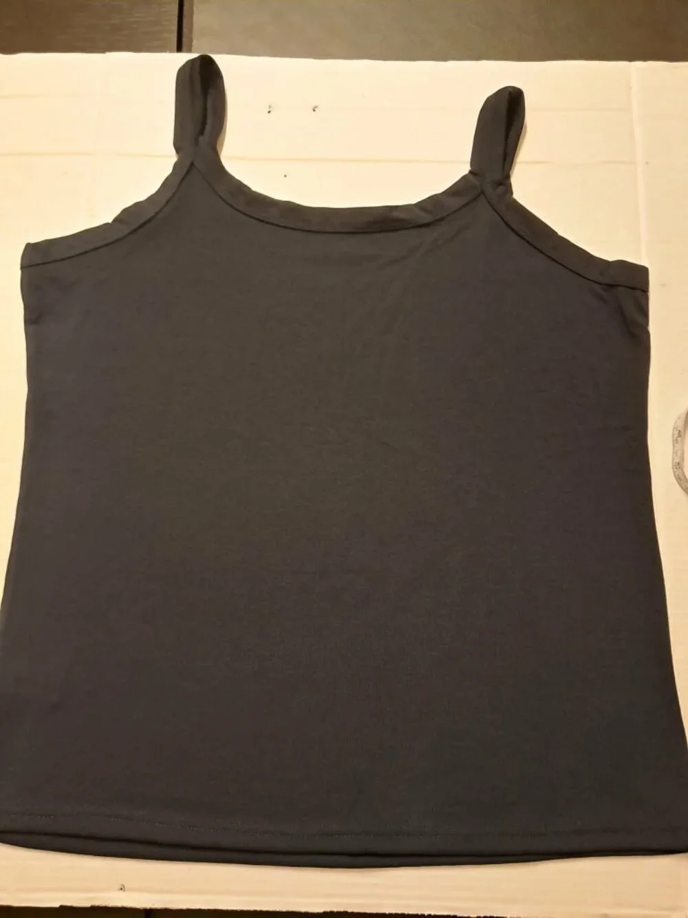Navy Blue Strappy Top Rhinestone Butterfly Detail Size L - Picture 3 of 7